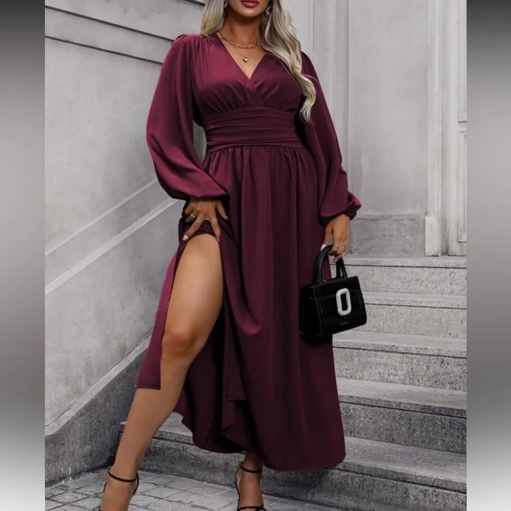 Elegant Dusty Pink Maxi Dress